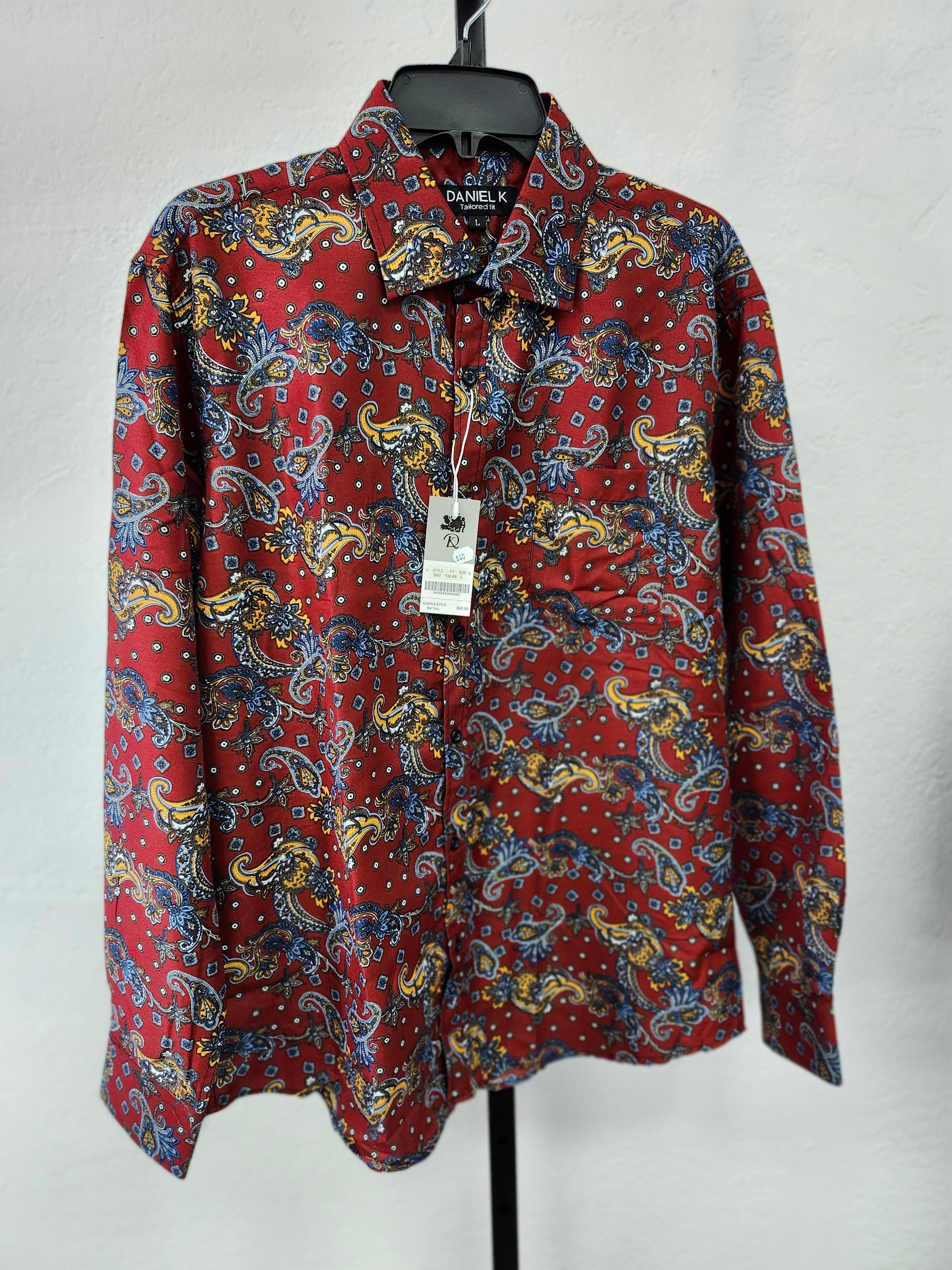 Brown designer long sleeve Shirts | Excel Menswear